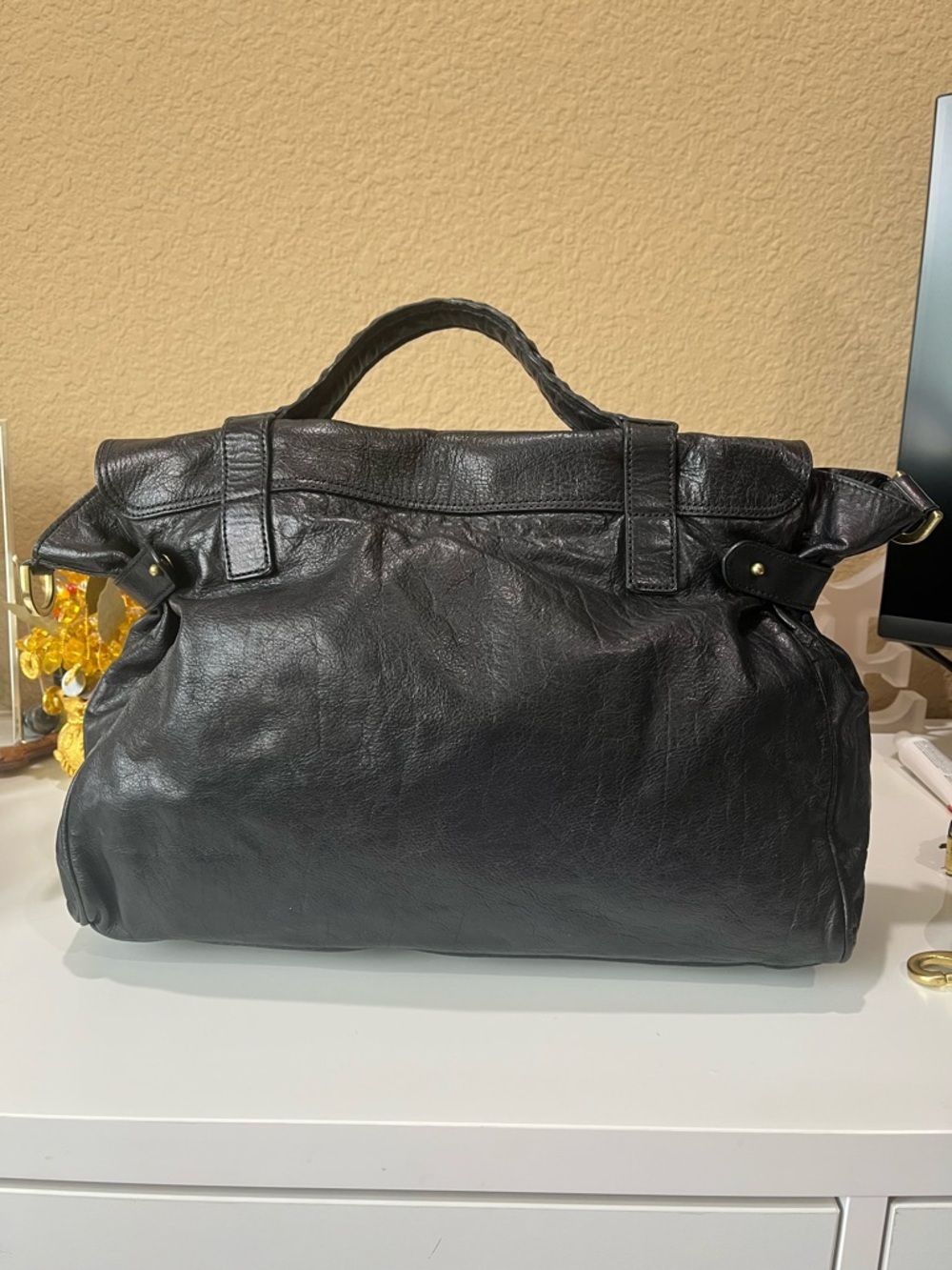 MULBERRY BLACK LEATHER ALEXA - Picture 2 of 12
